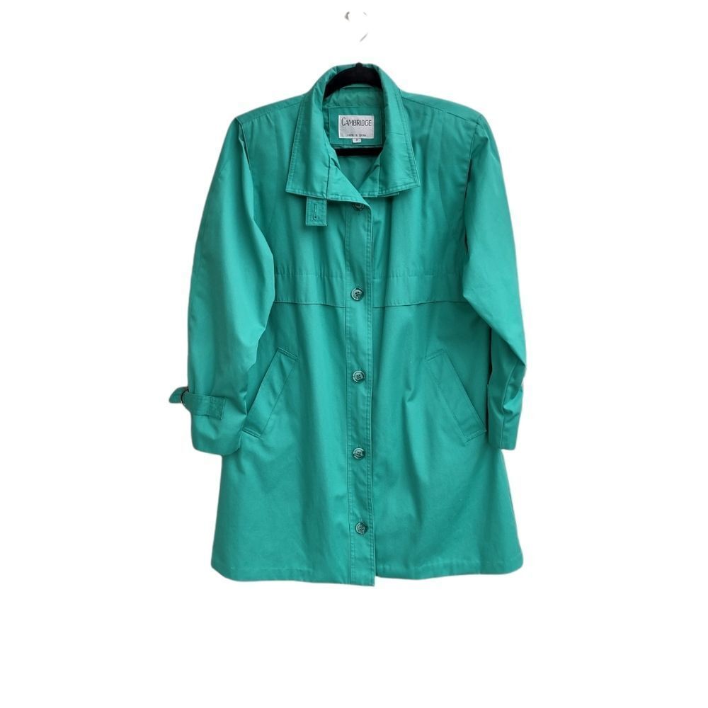 Cambridge Kelly Green Trench Coat Size‎ 8